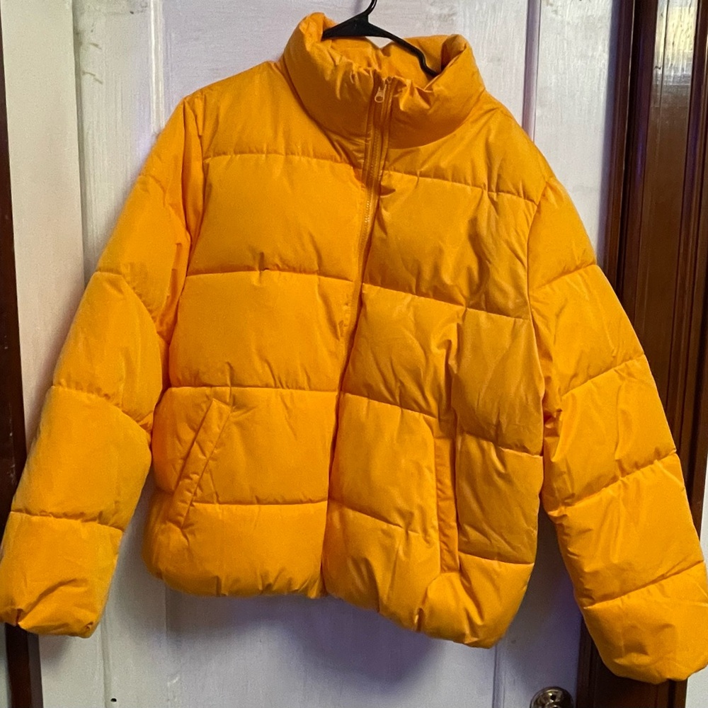 Forever 21 Bright Yellow Puffer Jacket